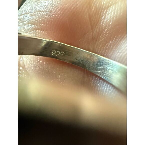 Unique Blue Copper Turquoise Multi Stone Ring Southwestern Silver Adjustable - Picture 5 of 6